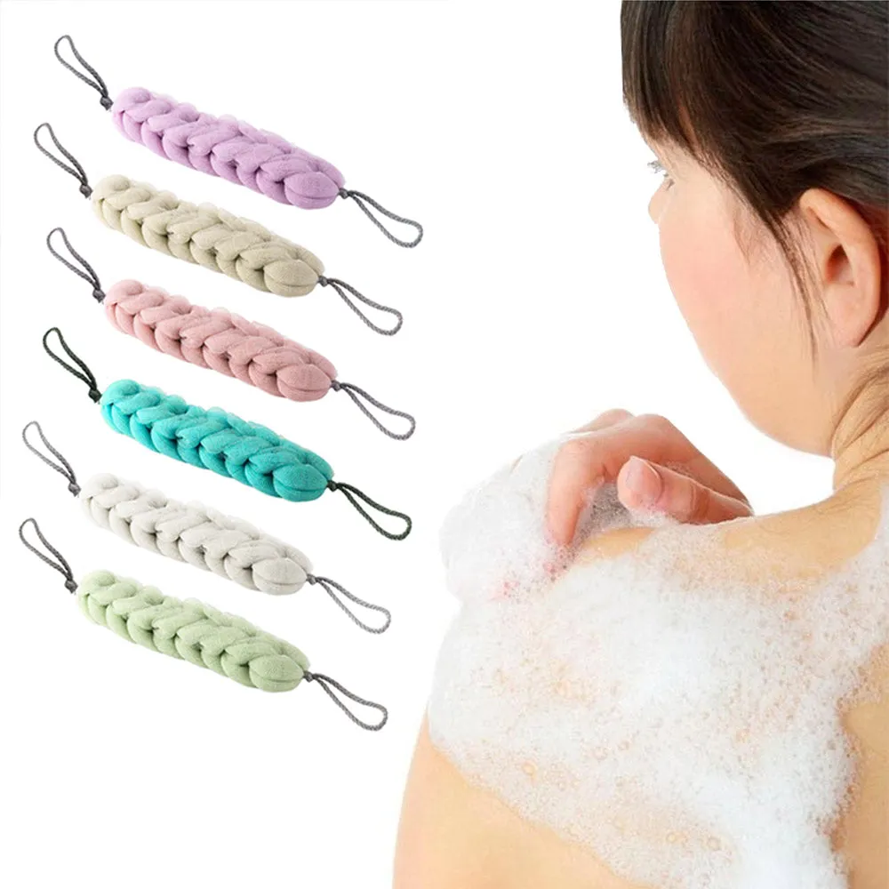 1 Mesh Sponge Back Scrubber Bath Shower Exfoliating Body Brush Wash Nylon Puff !