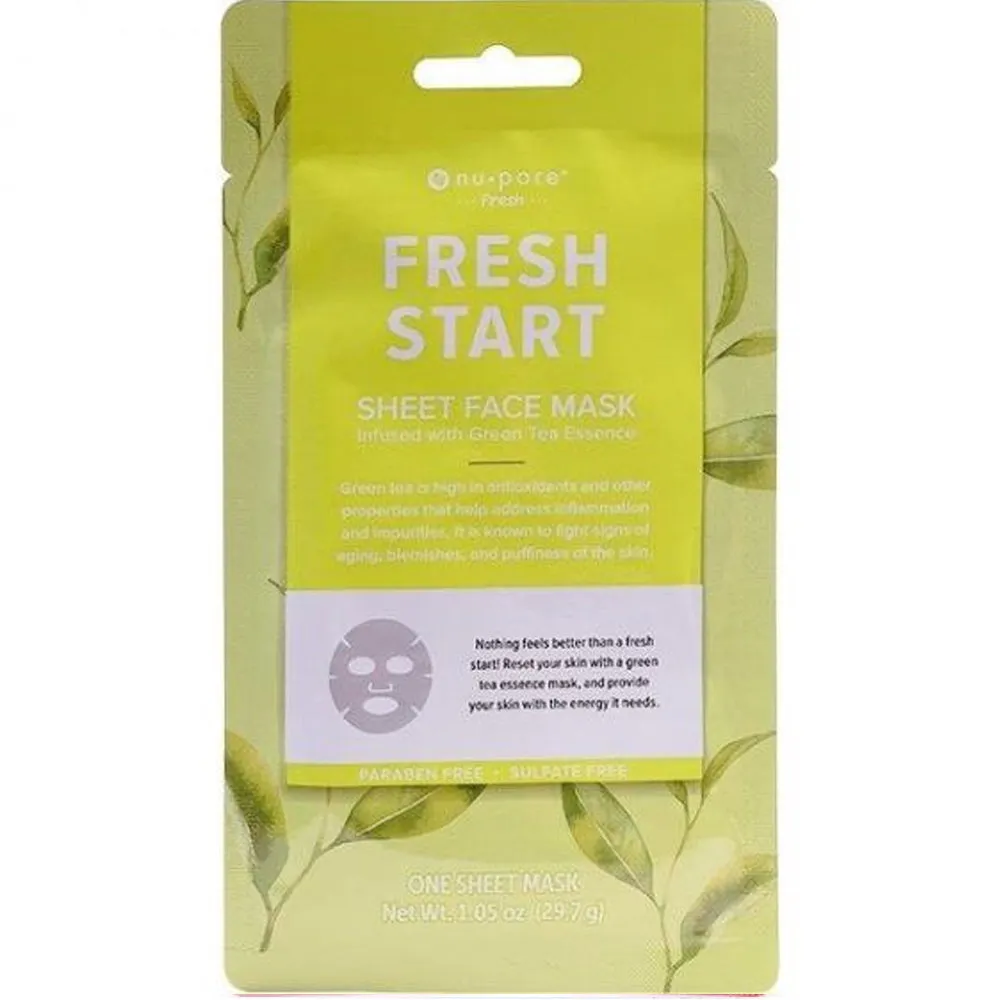 12 Pc Set Assorted Essences Facial Masks Sheet Fresh Cleansing Nu-Pore Skin Care