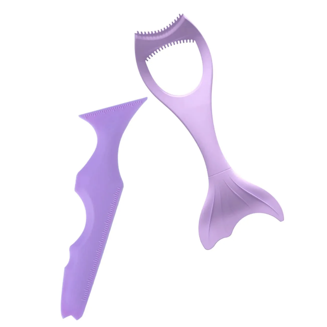 2pcs Women Eyeliner Stencils Masks Spoon Silicone Mascara applicator Silicone Eye Make up Tools Silicone molds Make up Tools for Eyes Cosmetic Purple Miss Cream
