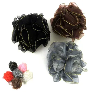 3 Mesh Bath Sponge Back Scrubber Shower Exfoliating Body Brush Wash Nylon Puff
