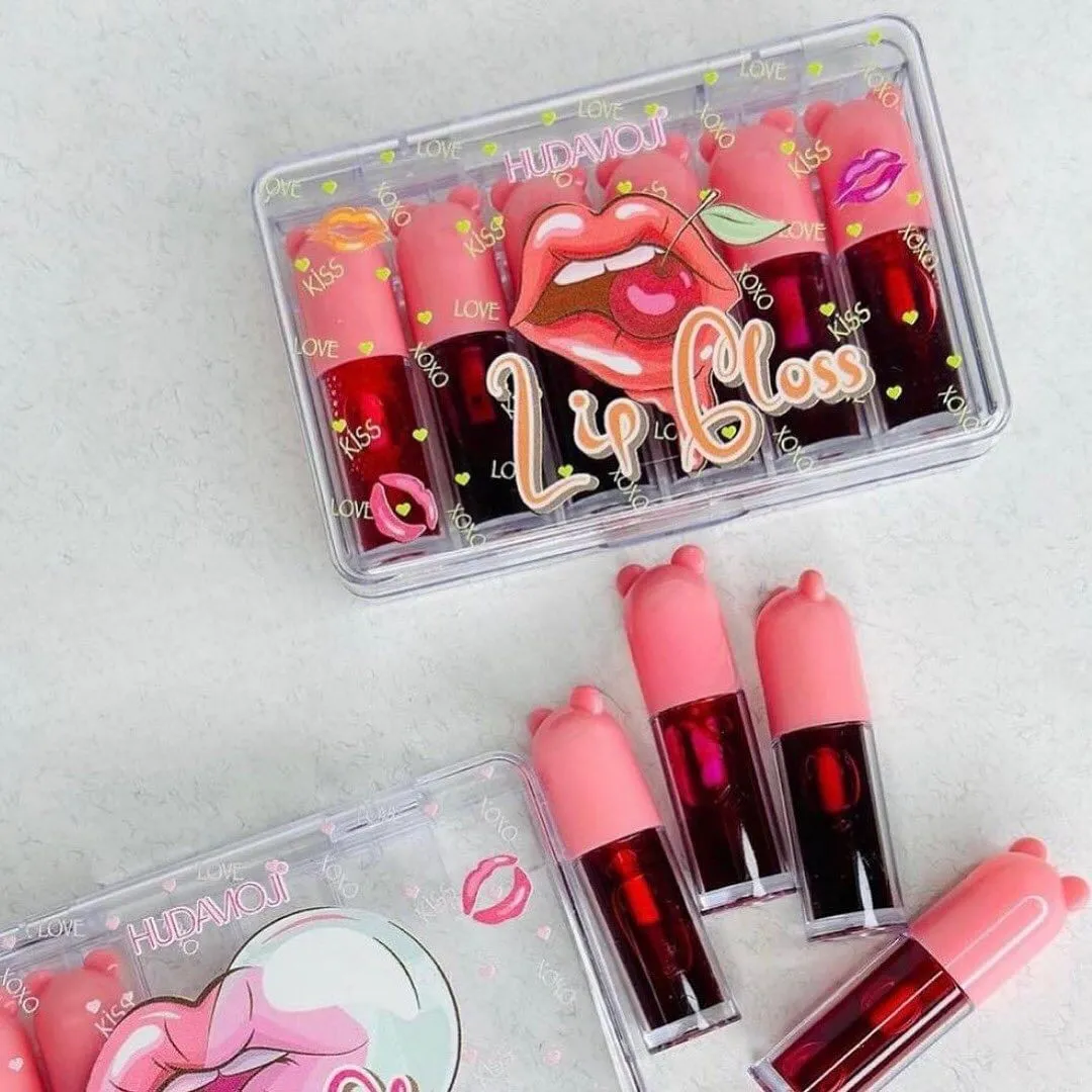 6pcs Fruit Juice Lip Tint Waterproof Long-lasting Non-stick Water Lip Stain Blush
