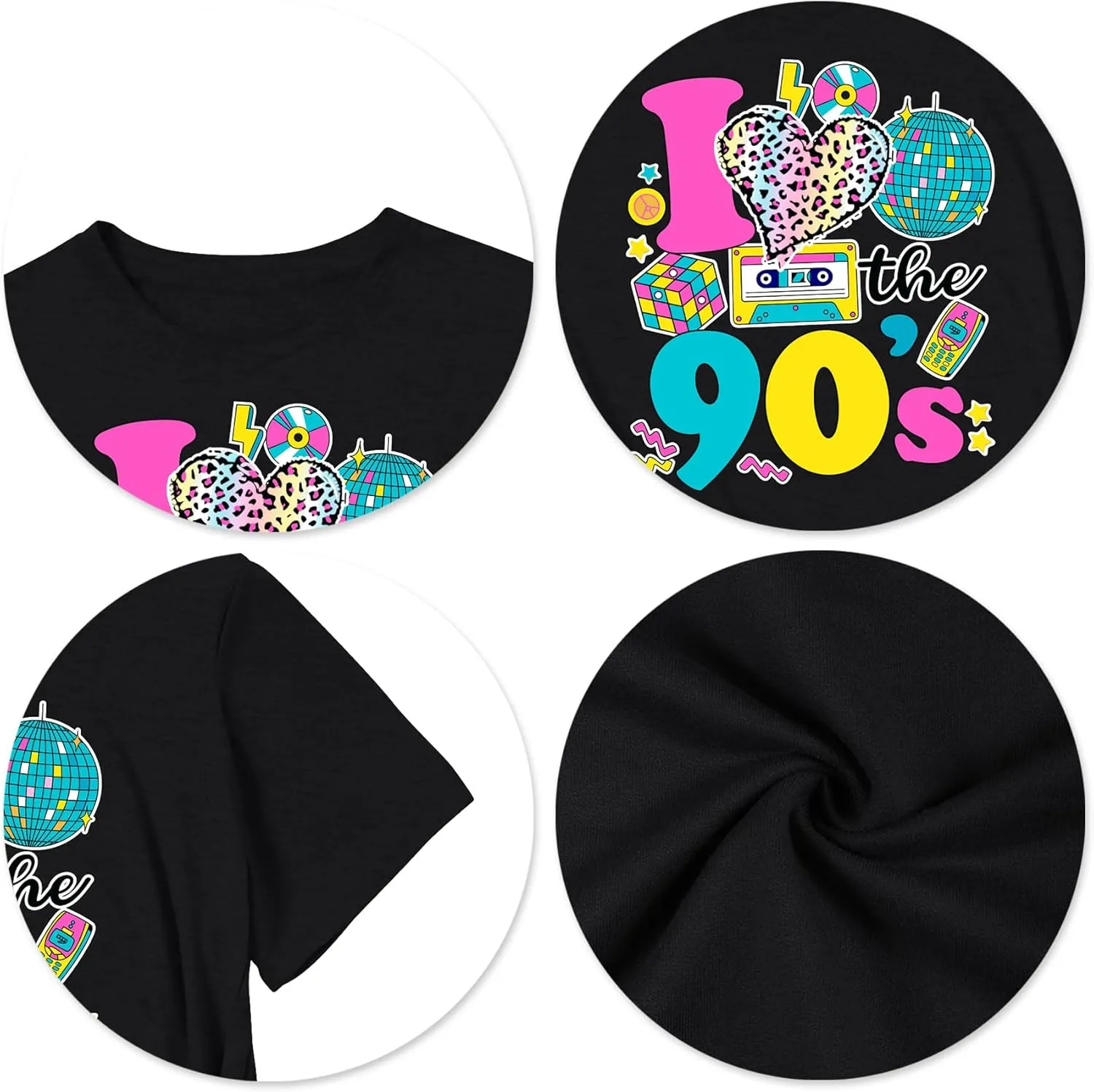 90s Shirt for Women: I Love The 90s Shirt Graphic Vintage Tees 90's Neon Party Outfits Tops