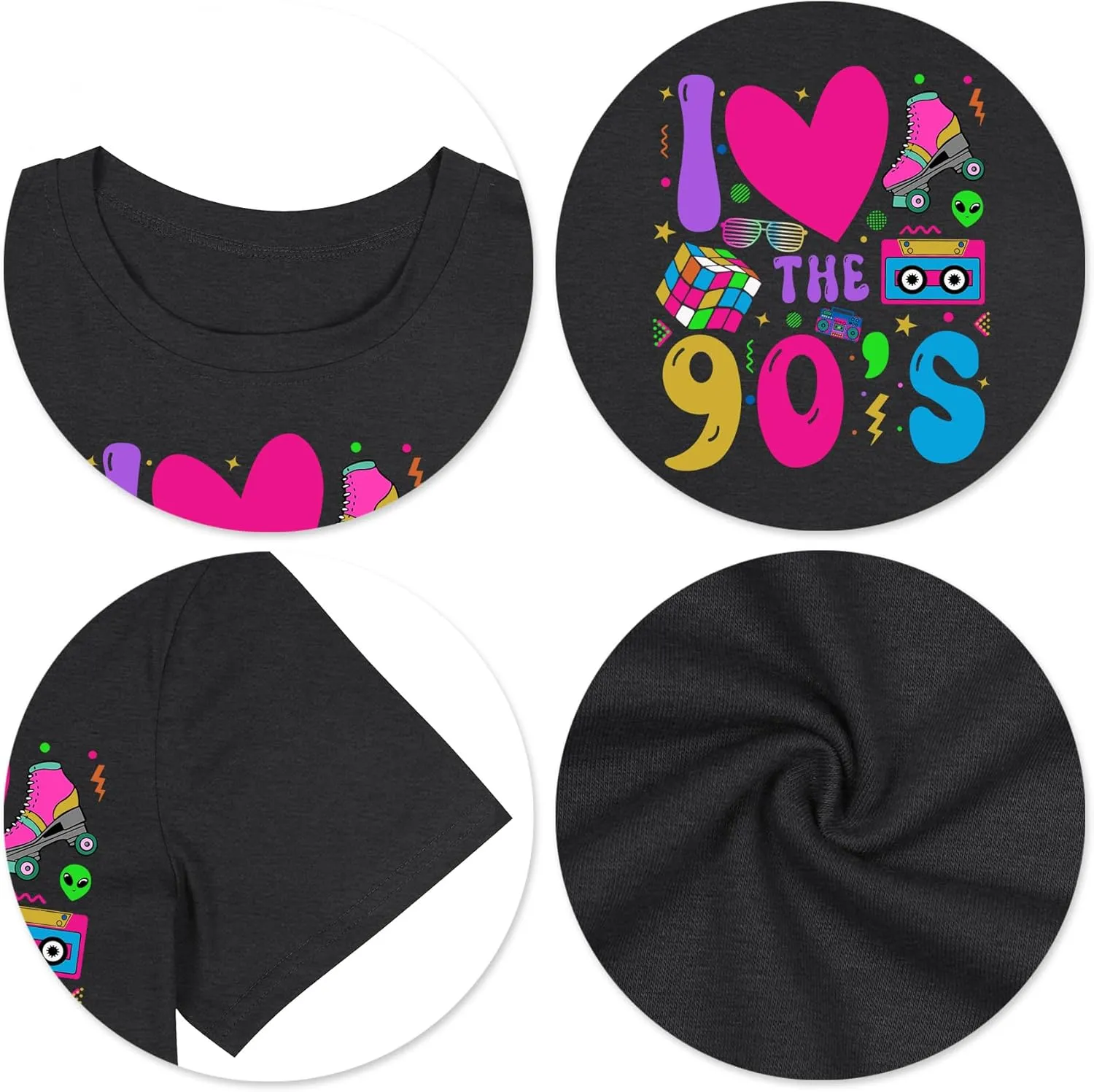90s Shirt for Women: I Love The 90s Shirt Graphic Vintage Tees 90's Neon Party Outfits Tops