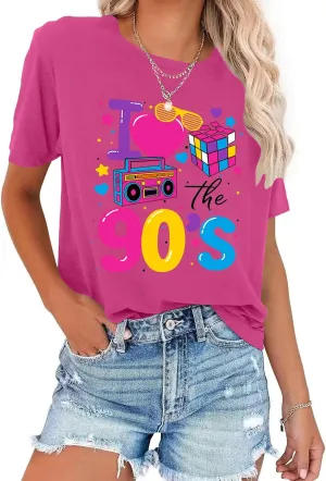 90s Shirt for Women: I Love The 90s Shirt Graphic Vintage Tees 90's Neon Party Outfits Tops