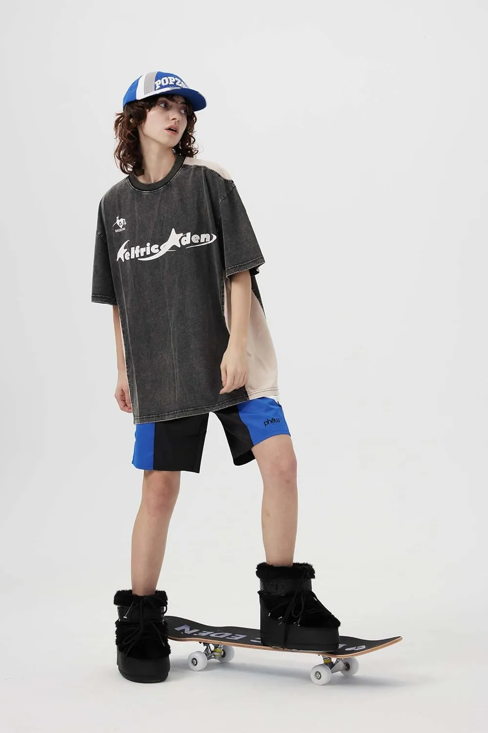 Aelfric Eden Graphic Tees Y2k Mens Oversized T Shirt Racing Washed Streetwear Shirts Unisex Casual Summer Tops