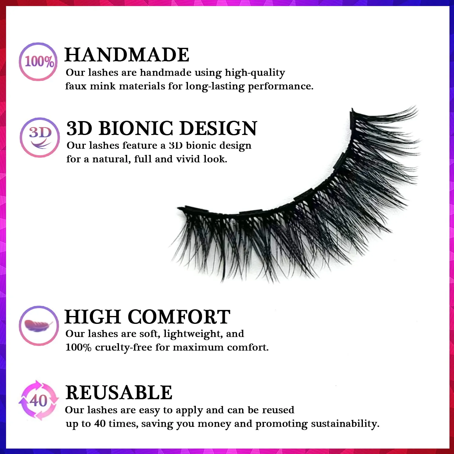 AkesuLash Magnetic Eyelashes Natural Look - Magnetic Lashes with 4 Tube of Magnetic Liner - 10 Pairs Mangetic False Eyelashes Kit with Applicator - Easy to Apply