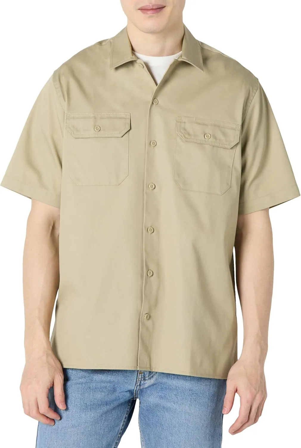 Amazon Essentials Button Up Shirt for Men, Short-Sleeve, Stain and Wrinkle-Resistant