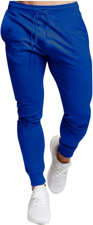 Aymnlox Mens Sweatpants Casual Jogging Pants for Men with Pockets Drawstring Athletic Workout Trousers Hiking Tapered Joggers