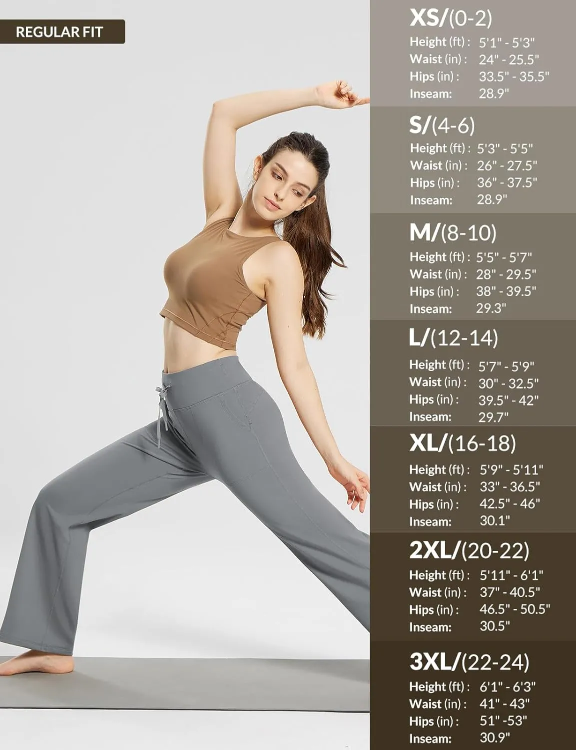 baleaf Womens Winter Pants Fleece Lined Wide Leg Sweatpants with Pockets Warm Yoga Lounge Drawstring