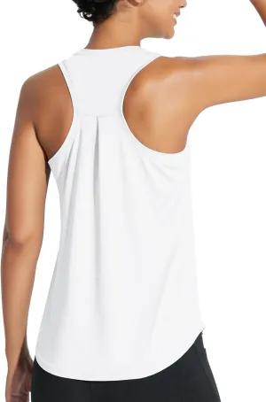 baleaf Women's Workout Tank Tops Athletic Yoga Top Racerback Sleeveless Running Shirts Quick Dry Gym Outdoor UPF50 