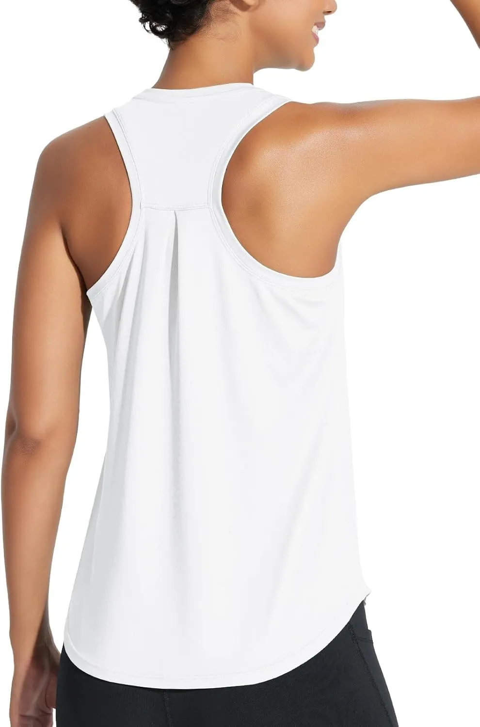 baleaf Women's Workout Tank Tops Athletic Yoga Top Racerback Sleeveless Running Shirts Quick Dry Gym Outdoor UPF50 
