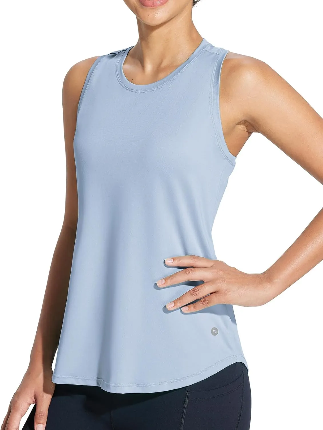 baleaf Women's Workout Tank Tops Athletic Yoga Top Racerback Sleeveless Running Shirts Quick Dry Gym Outdoor UPF50 