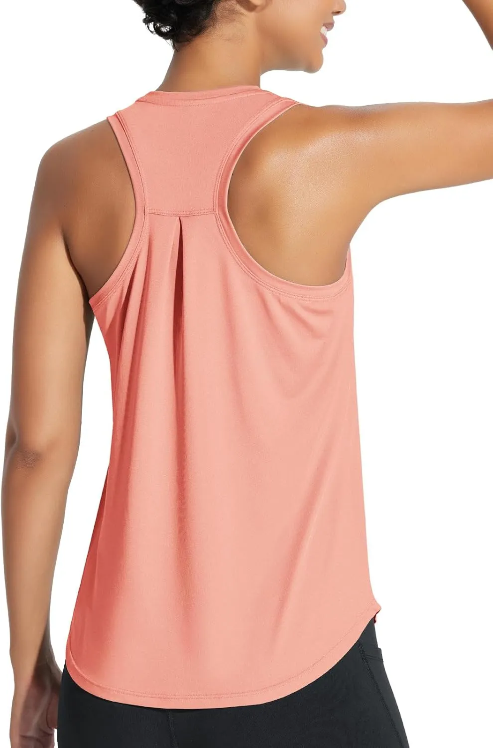 baleaf Women's Workout Tank Tops Athletic Yoga Top Racerback Sleeveless Running Shirts Quick Dry Gym Outdoor UPF50 