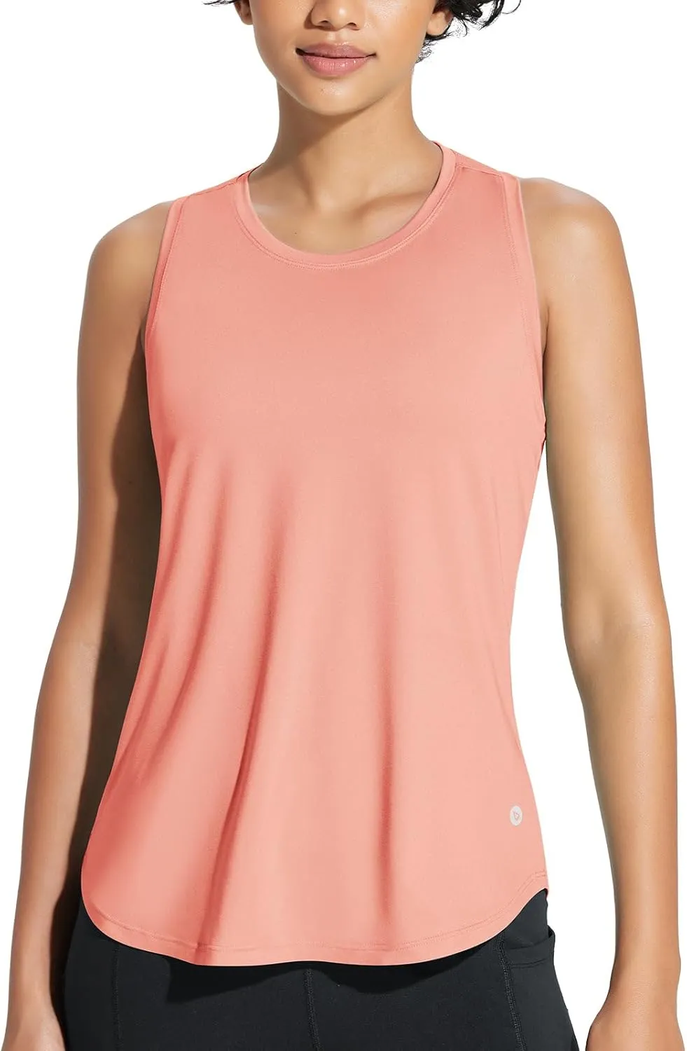 baleaf Women's Workout Tank Tops Athletic Yoga Top Racerback Sleeveless Running Shirts Quick Dry Gym Outdoor UPF50 