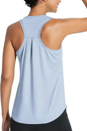 baleaf Women's Workout Tank Tops Athletic Yoga Top Racerback Sleeveless Running Shirts Quick Dry Gym Outdoor UPF50 