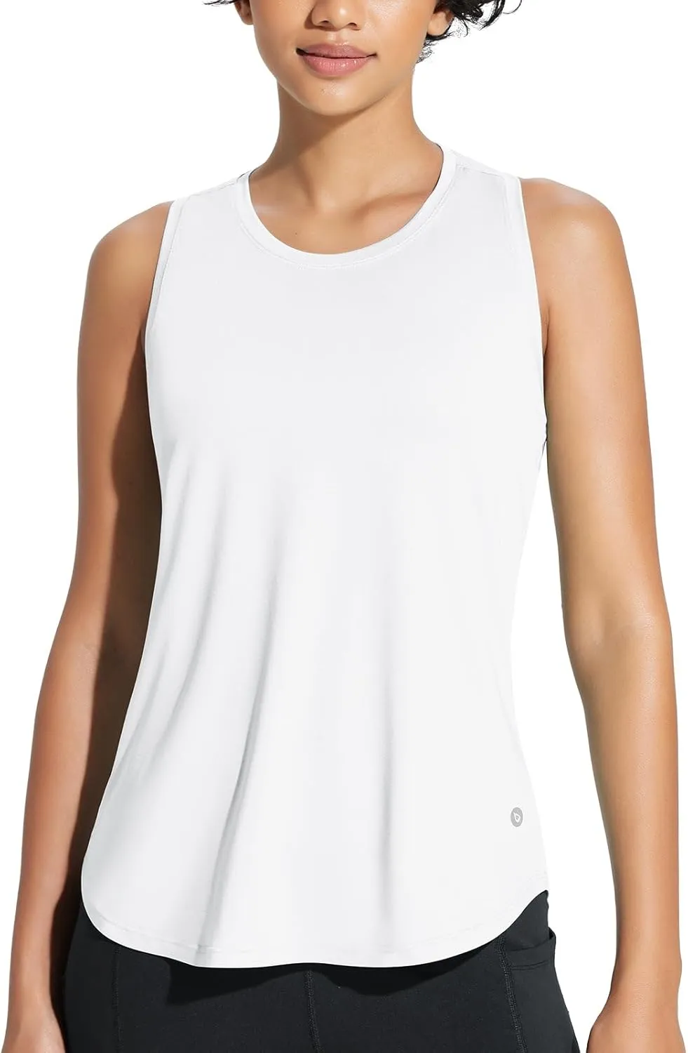 baleaf Women's Workout Tank Tops Athletic Yoga Top Racerback Sleeveless Running Shirts Quick Dry Gym Outdoor UPF50 