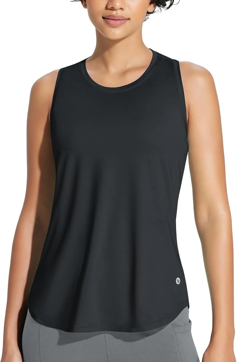 baleaf Women's Workout Tank Tops Athletic Yoga Top Racerback Sleeveless Running Shirts Quick Dry Gym Outdoor UPF50 