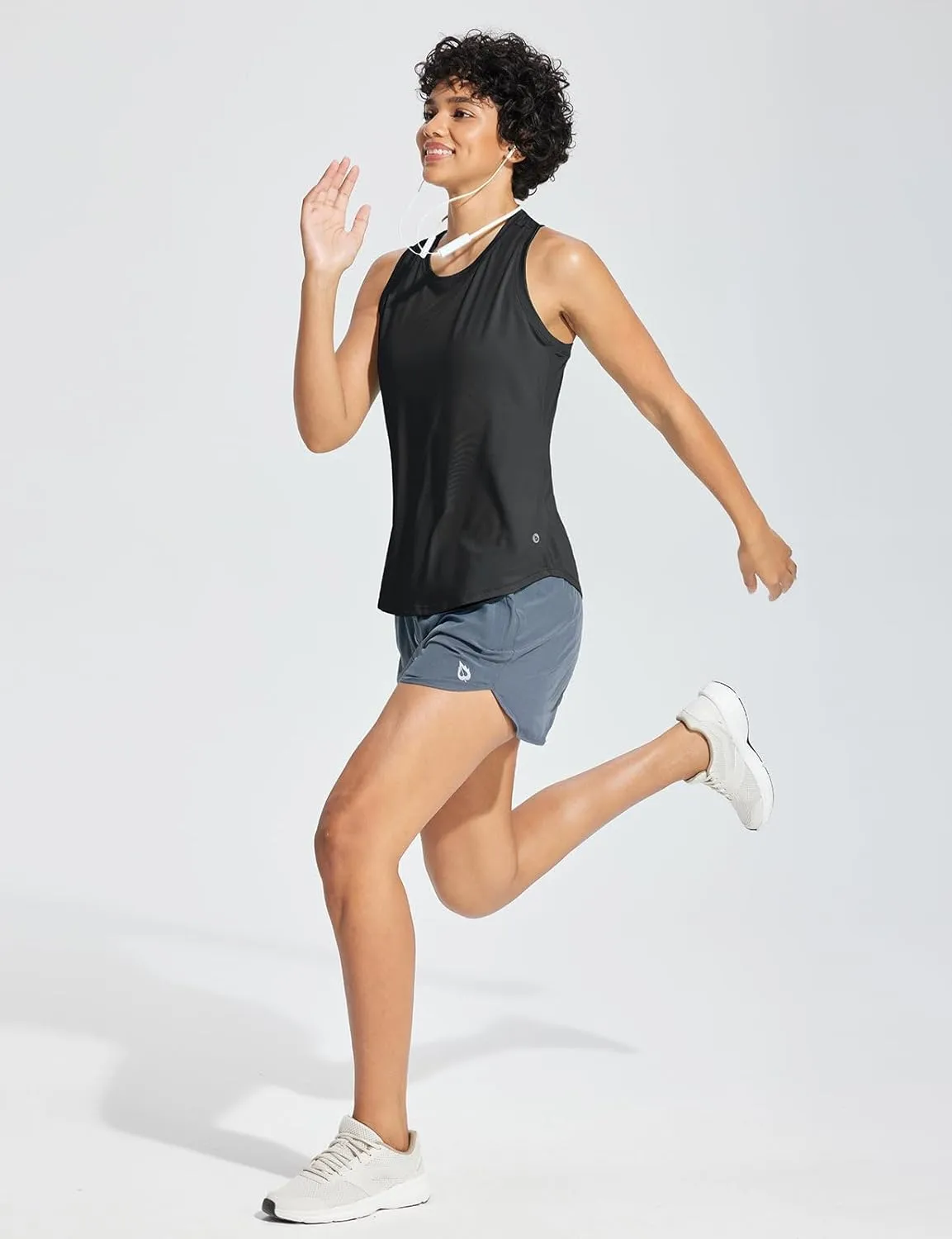baleaf Women's Workout Tank Tops Athletic Yoga Top Racerback Sleeveless Running Shirts Quick Dry Gym Outdoor UPF50 
