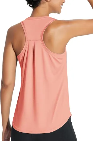 baleaf Women's Workout Tank Tops Athletic Yoga Top Racerback Sleeveless Running Shirts Quick Dry Gym Outdoor UPF50 