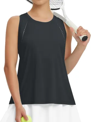 baleaf Women's Workout Tank Tops Athletic Yoga Top Racerback Sleeveless Running Shirts Quick Dry Gym Outdoor UPF50 