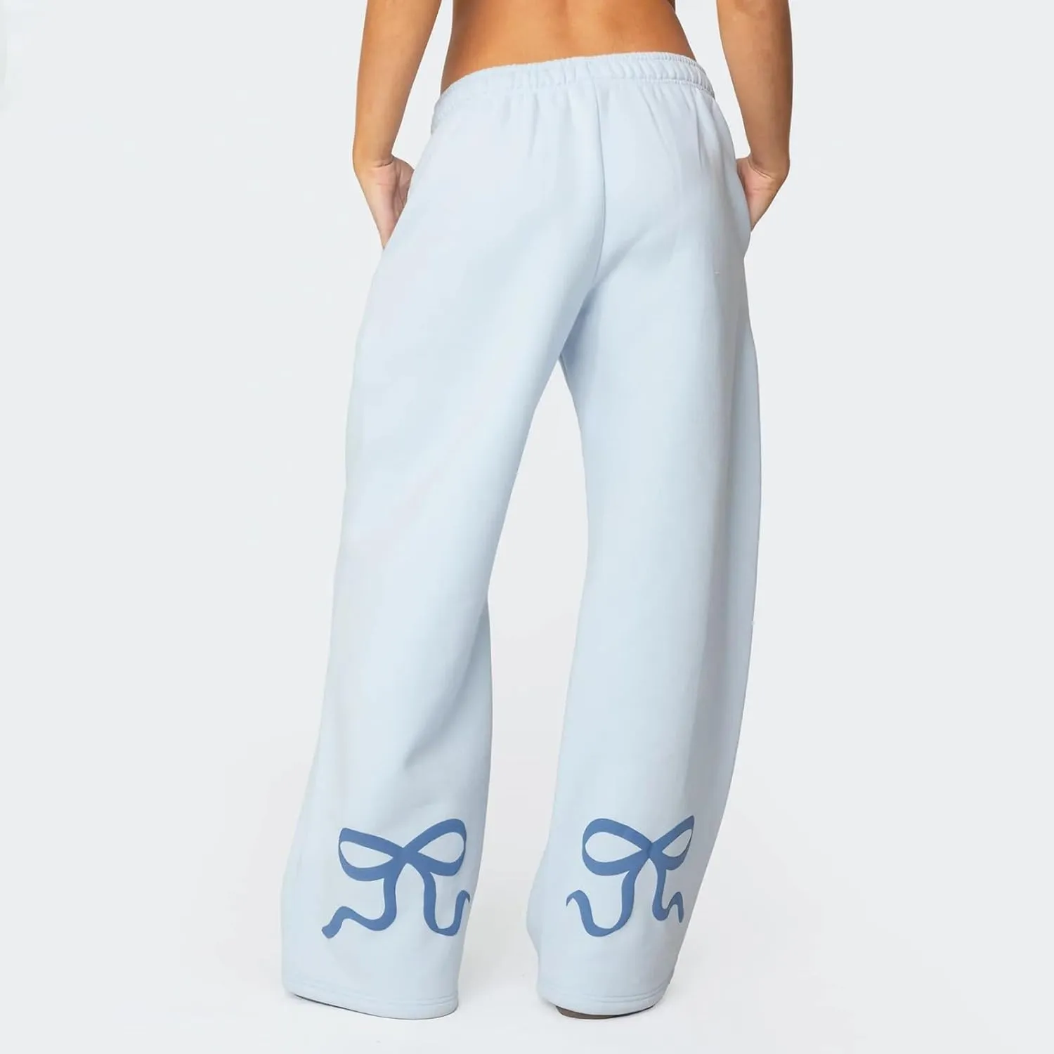Bow Print Sweat Set For Women Matching Sweat Sets For Women Bow Sweatshirt Long Sleeve Oversized Hoodie Wide Leg Sweatpants