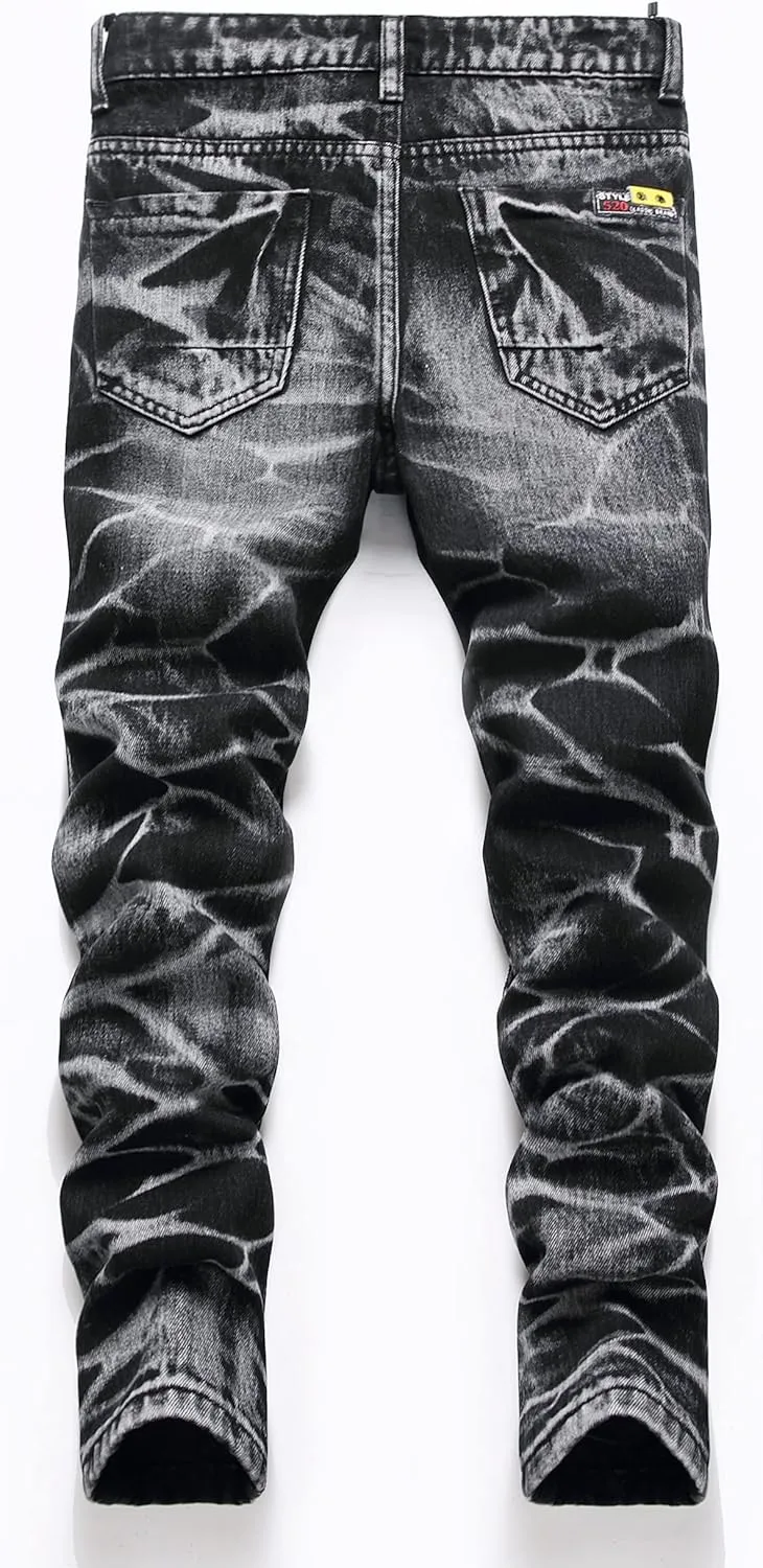 Boy's Ripped Distressed Skinny Fit Fashion Slim Washed Kids Denim Jeans Pants