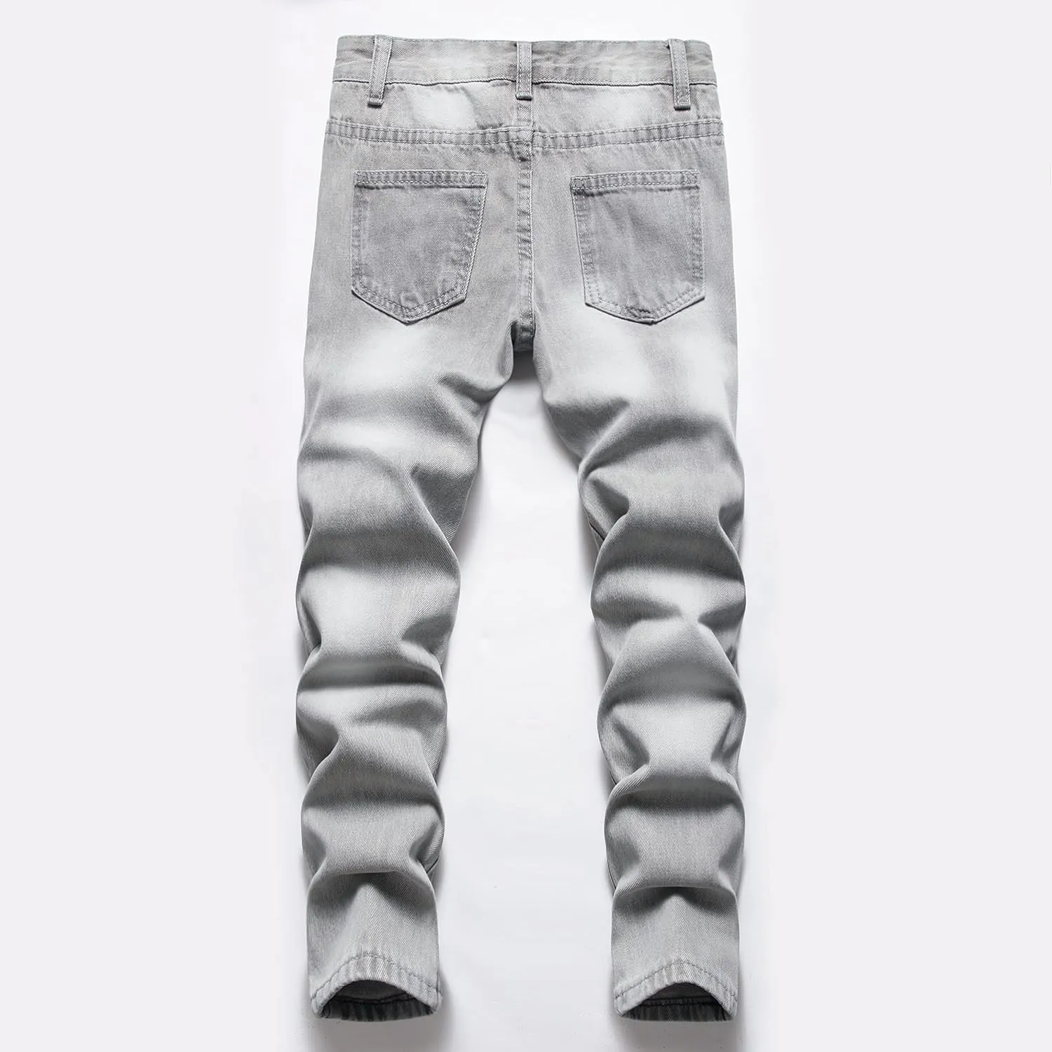 Boy's Ripped Distressed Skinny Fit Fashion Slim Washed Kids Denim Jeans Pants