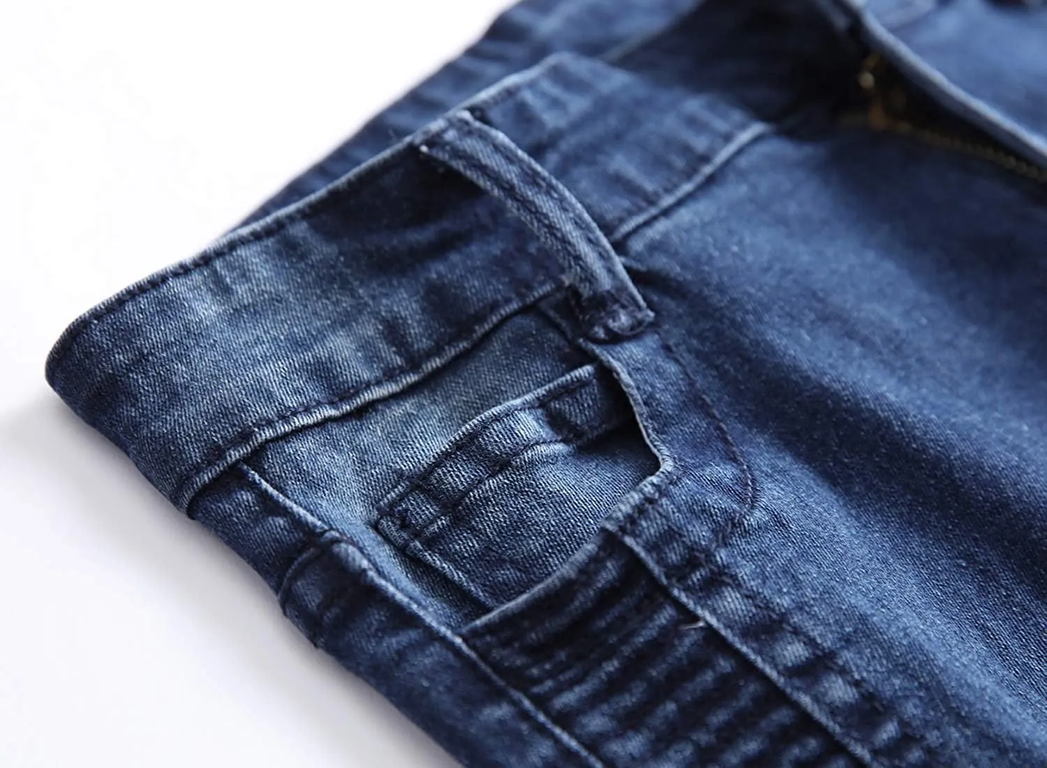 Boy's Skinny Fit Ripped Destroyed Distressed Stretch Slim Moto Biker Fashion Denim Jeans with Holes
