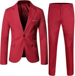 Boys Tuxedo Suit Slim Fit Formal Stylish Set 2 Pieces Outfits Blazer Jackets and Pants for Kids Prom Wedding Clothes