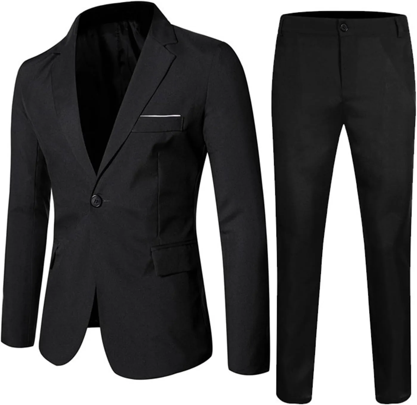 Boys Tuxedo Suit Slim Fit Formal Stylish Set 2 Pieces Outfits Blazer Jackets and Pants for Kids Prom Wedding Clothes