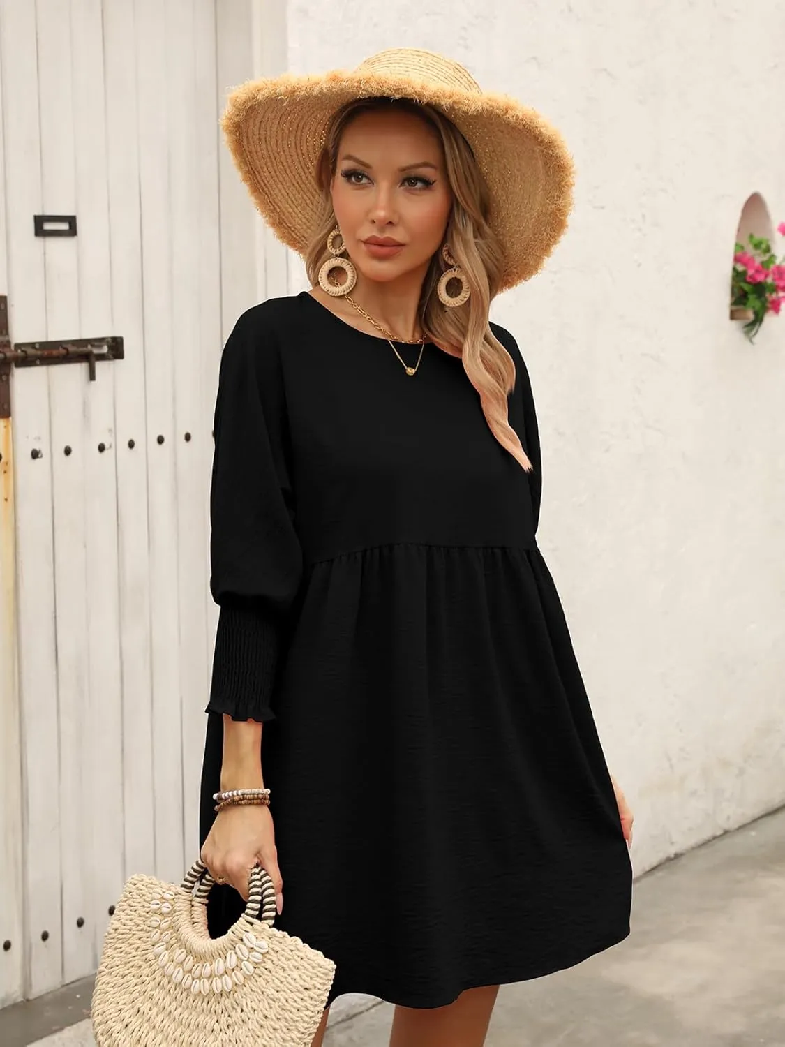 Casual Dresses for Women 2024 Round Neck Ladies Spring T Shirt Dresses Elegant Summer Wedding Beach Dress