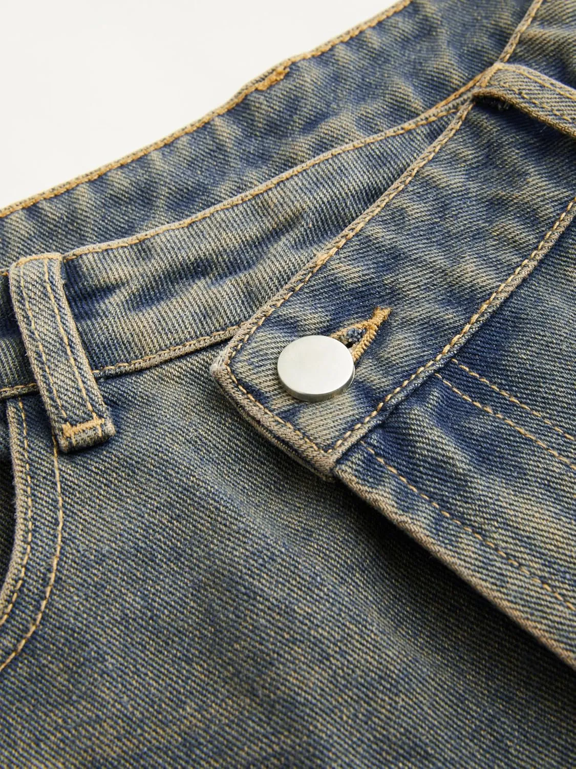 CIDER Denim High Waist Pocket Wide Leg Jeans