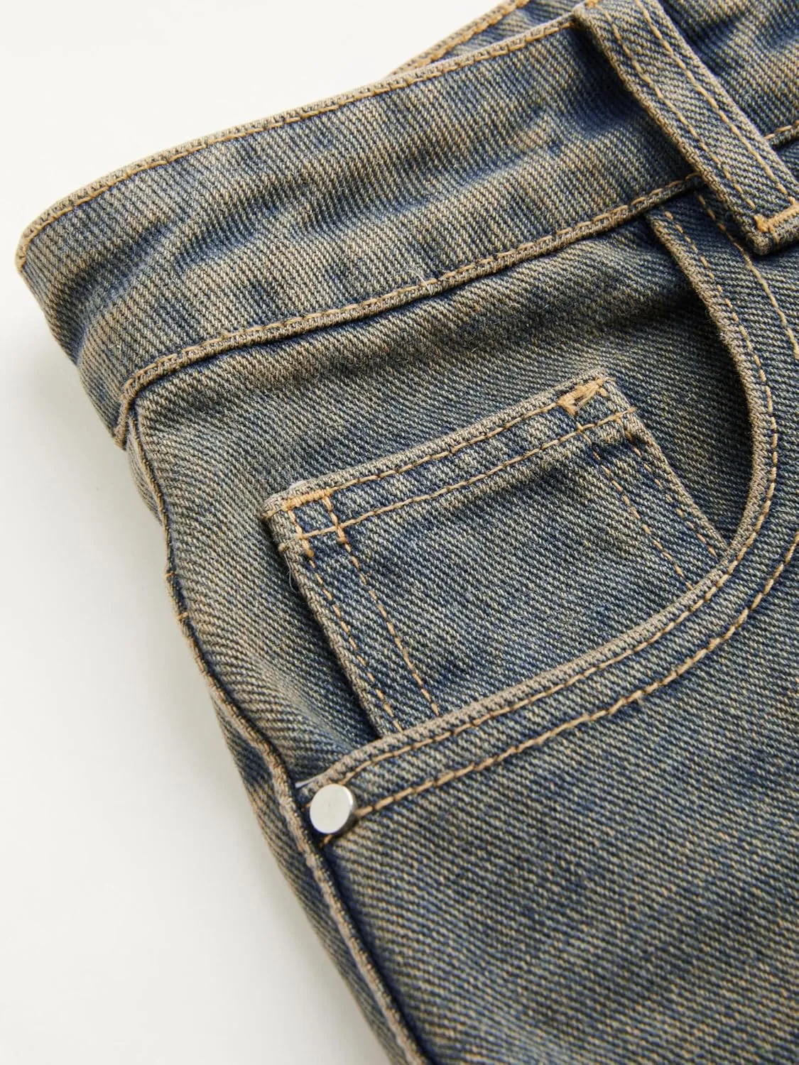 CIDER Denim High Waist Pocket Wide Leg Jeans