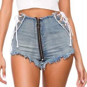 Cresay Women's Sexy Cut Off Denim Jeans Shorts Mini Hot Pants Clubwear