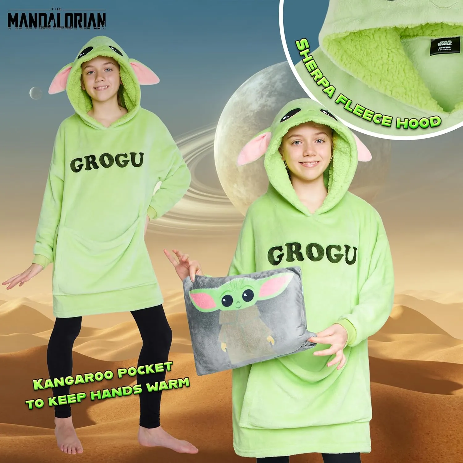 Disney Stitch Girls Teenagers Fleece Hoodie - Hoodie Blanket 2 in 1 Oversized One Size Girls Gifts