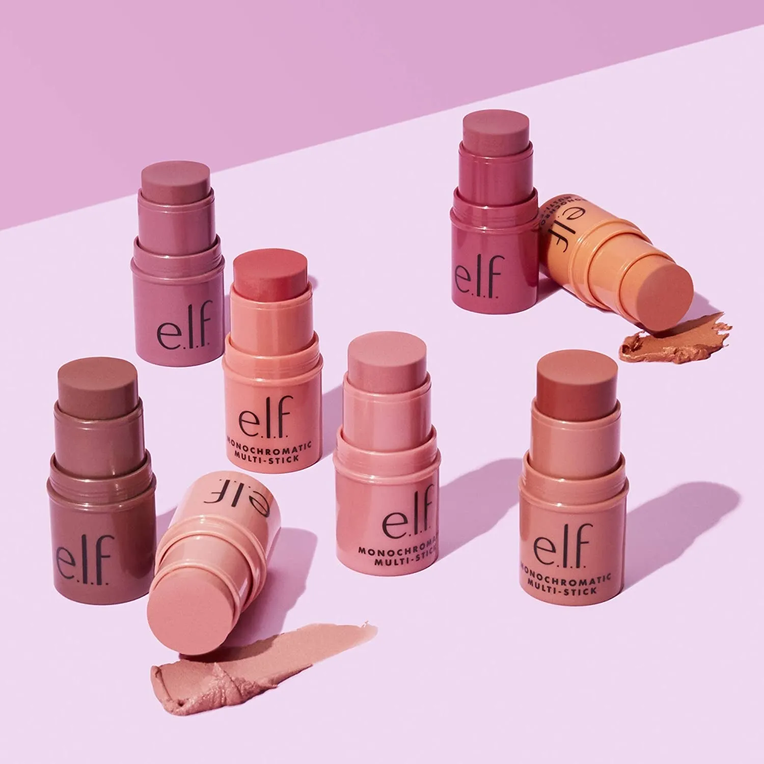 e.l.f. Monochromatic Multi-Stick Blush, Creamy, Lightweight, Versatile, Luxurious, Adds Shimmer, Easy to Use on the Go, Blends Effortlessly, Sparkling Rosé 4.4G