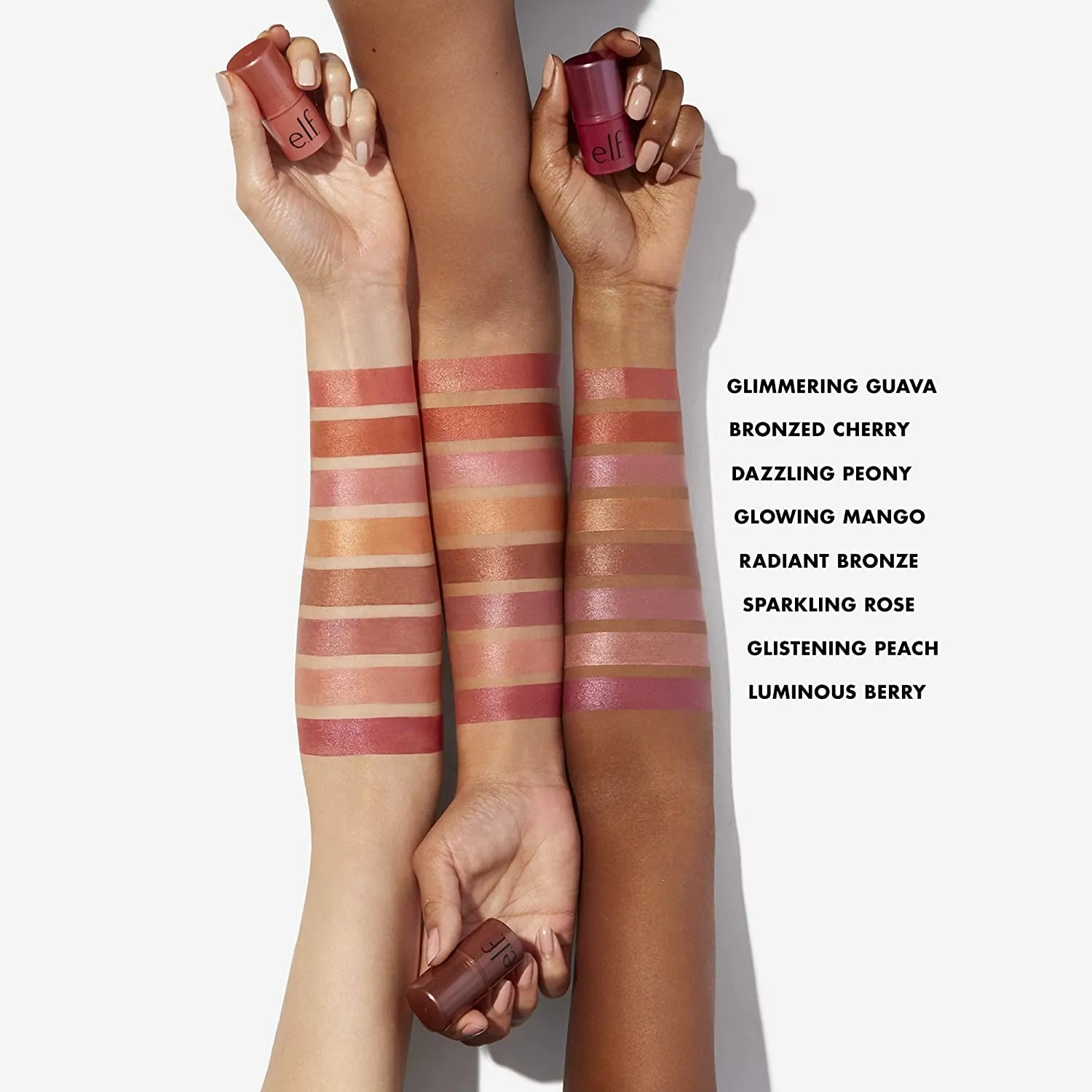 e.l.f. Monochromatic Multi-Stick Blush, Creamy, Lightweight, Versatile, Luxurious, Adds Shimmer, Easy to Use on the Go, Blends Effortlessly, Sparkling Rosé 4.4G