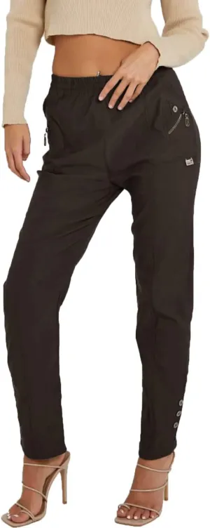 eyes Womens Trouser Casual Wear Full Length Elasticated High Waist Pants Light Weight Straight fit Stretchy Trousers