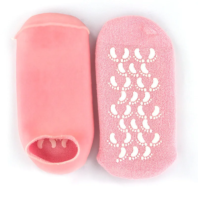 Factory direct selling essential oil moisturizing gel socks foot mask anti-crack socks gel beauty gel socks