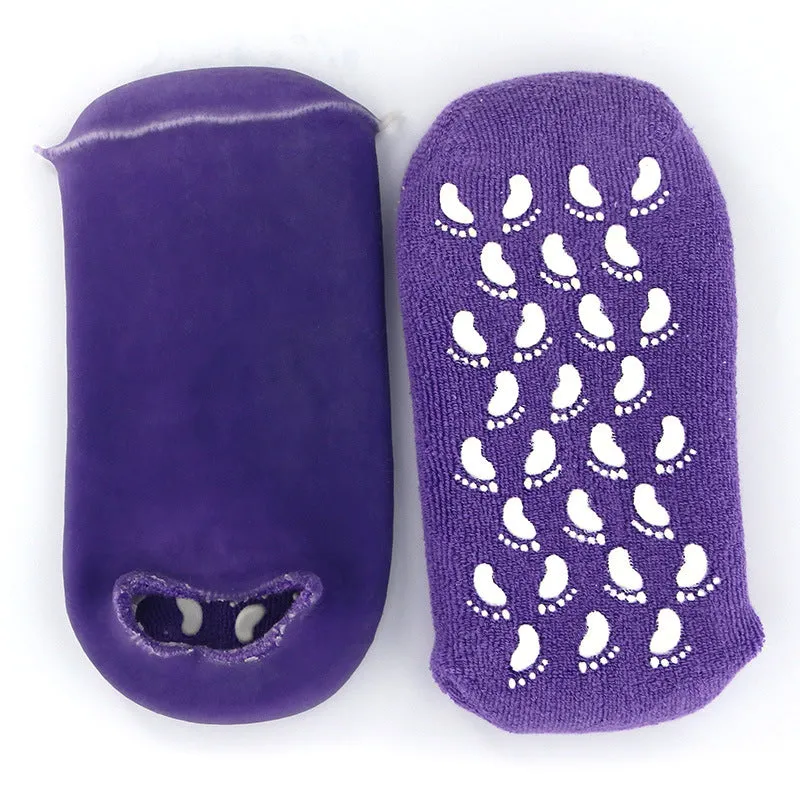 Factory direct selling essential oil moisturizing gel socks foot mask anti-crack socks gel beauty gel socks