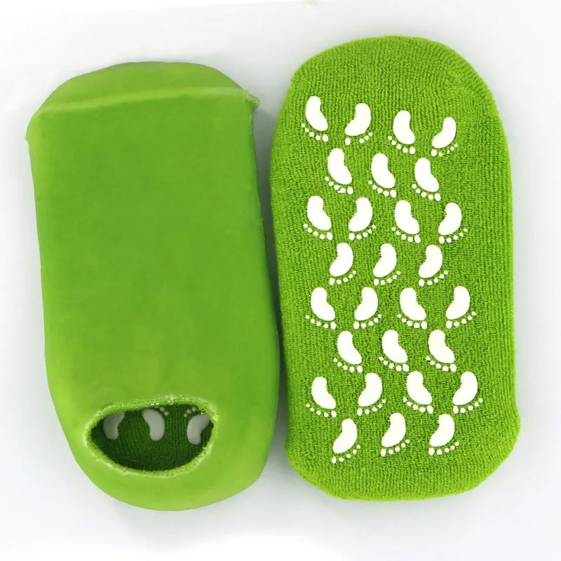 Factory direct selling essential oil moisturizing gel socks foot mask anti-crack socks gel beauty gel socks