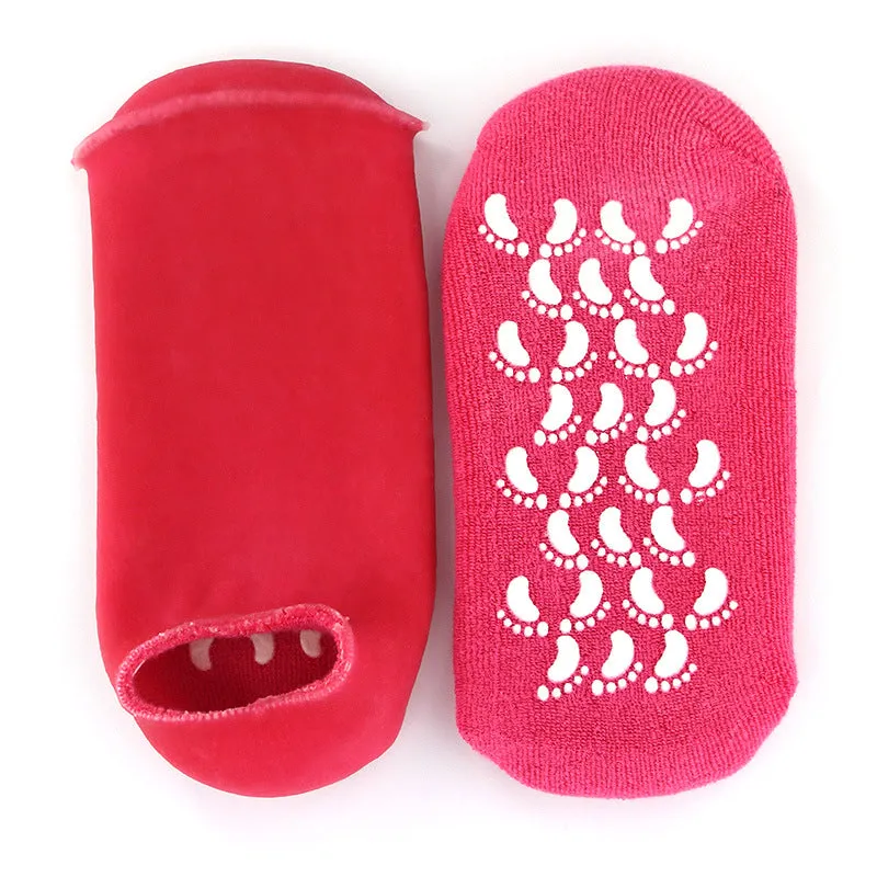 Factory direct selling essential oil moisturizing gel socks foot mask anti-crack socks gel beauty gel socks