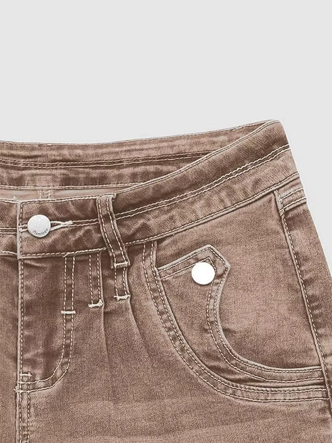 Flamingals Low Rise Straight Leg Wide Leg Baggy Jeans Women Stretch Boyfriend Butterfly Flare Denim Pants