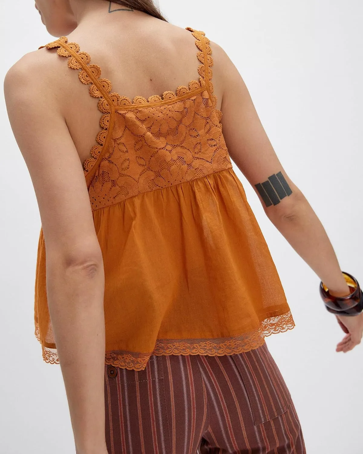 Gacaky Womens Summer Boho Lace Tank Top Casual Beach Vacation Y2k Tops Fashion Crop Tops Clothes 2025