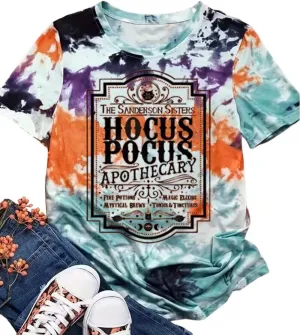 Halloween Sanderson Sisters T Shirt It's Just A Bunch of Hocus Pocus Tees for Women Fall Graphic Shirts Tops