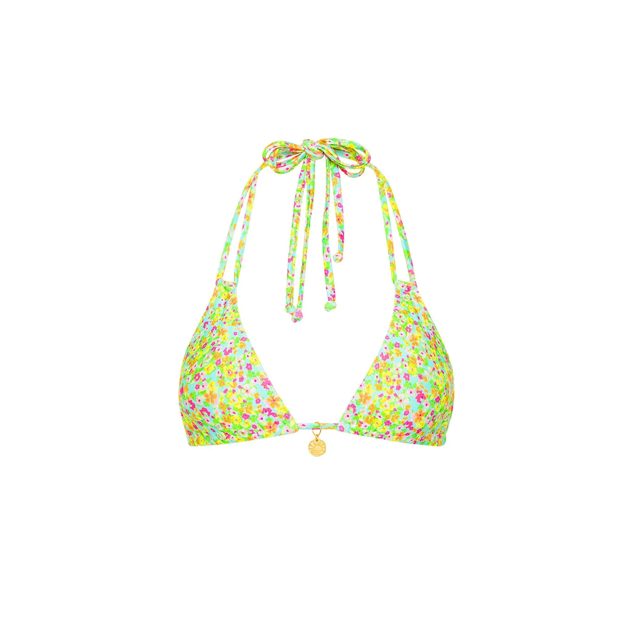 Halter Bralette Bikini Top - Wild Flower