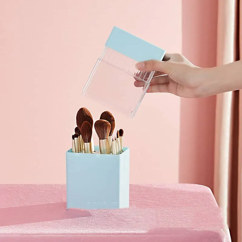 Inverted Makeup Brush Storage Bucket Dressing Table Eyeliner Powder Brush Eyebrow Pencil Lipstick Storage Box