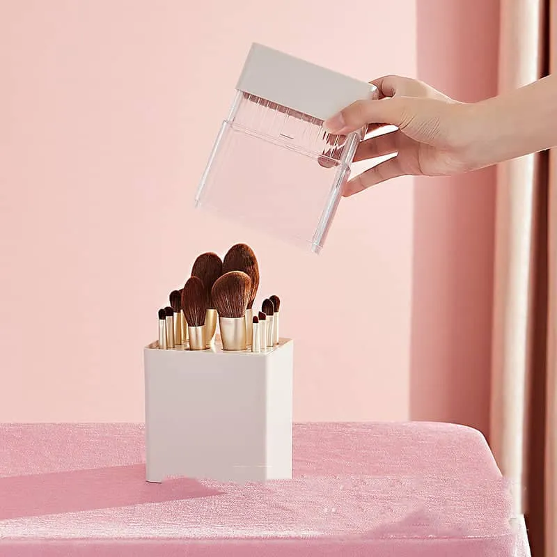 Inverted Makeup Brush Storage Bucket Dressing Table Eyeliner Powder Brush Eyebrow Pencil Lipstick Storage Box