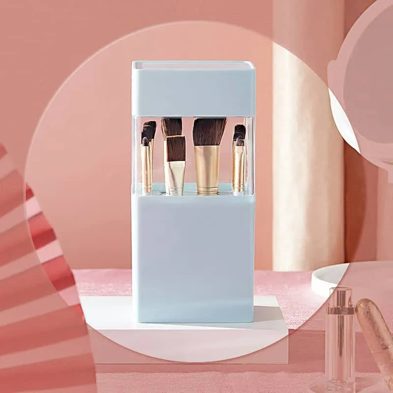 Inverted Makeup Brush Storage Bucket Dressing Table Eyeliner Powder Brush Eyebrow Pencil Lipstick Storage Box