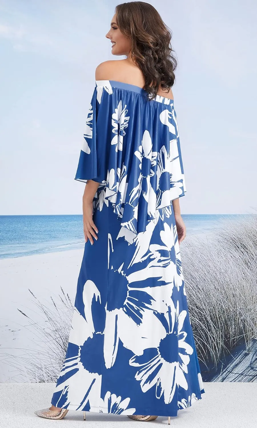 KOH KOH Womens Long Strapless Flowy Flattering Evening Cocktail Gown Maxi Dress